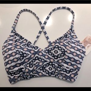 NEW Jessica Simpson Venice Beach Swimsuit Top - Blue White Pink Bikini top